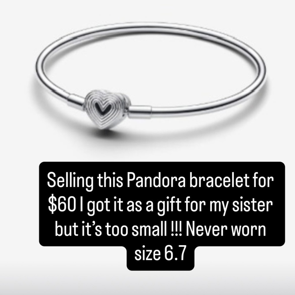 Size 6.7 Pandora charm bracelet